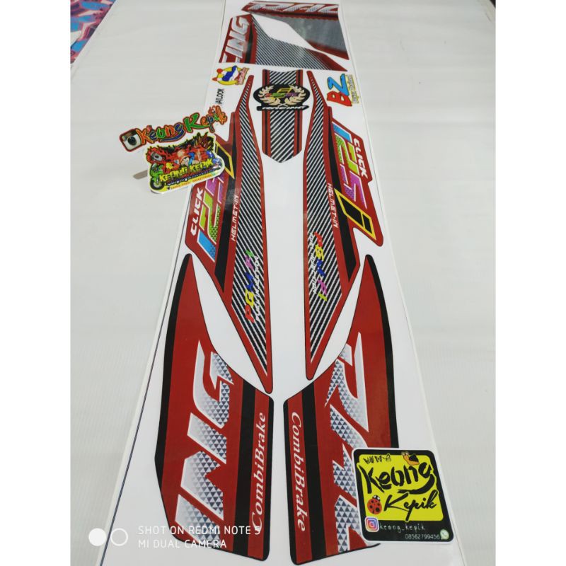 (BISA COD) STRIPING STIKER LIS VARIASI THAILAND MOTOR HONDA VARIO 125 LAMA /OLD CLICK 125I THAILOOK