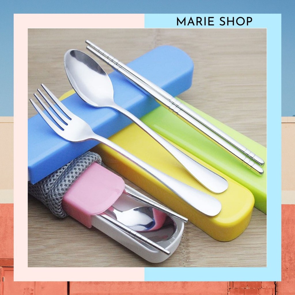 Viz Stainless Steel Tebal Sendok Garpu Sumpit Set Peralatan Makan Shopee Indonesia