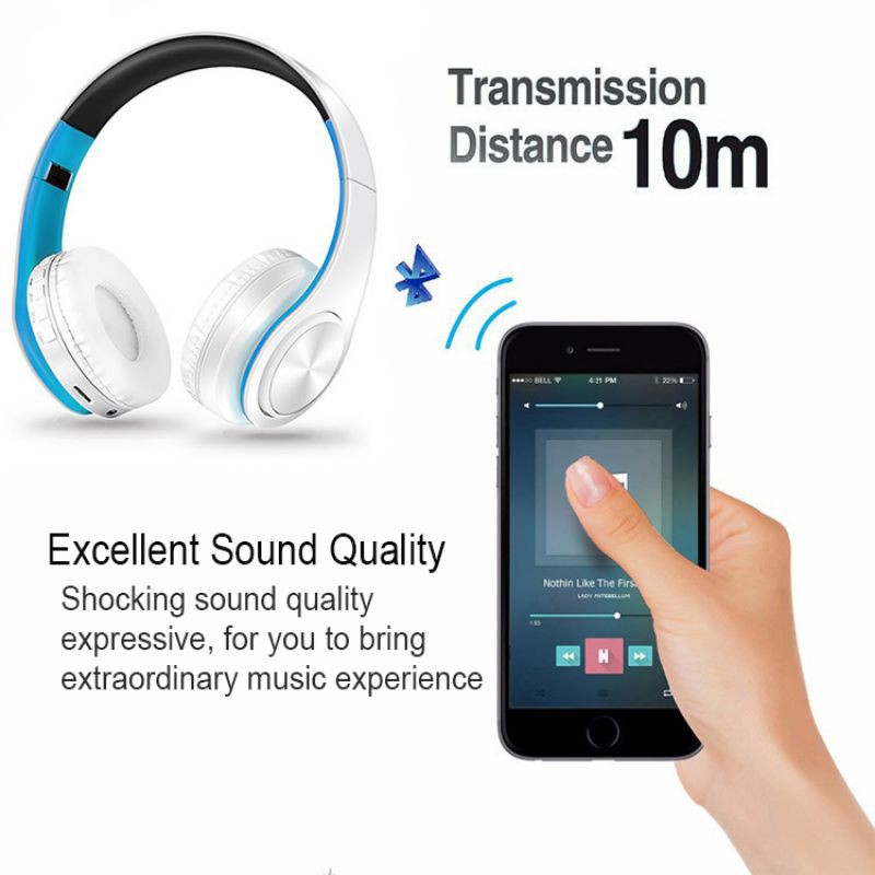 Tourya Headset Stereo Wired Wireless Bluetooth