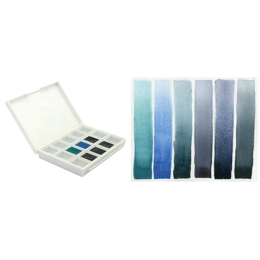 

Daniel smith Set of 6 Blues Half Pan