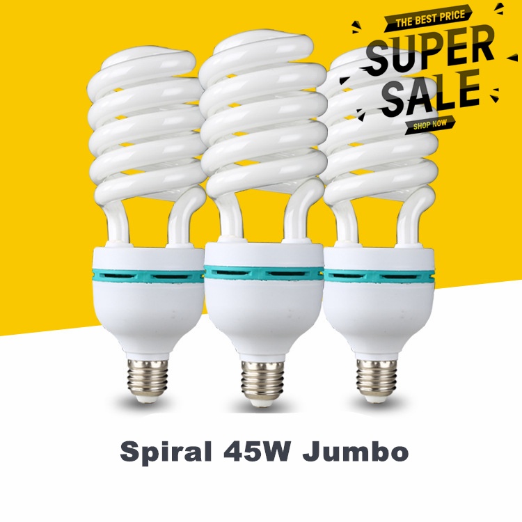 Lampu Hemat Energi Termurah PLC Spiral 45 Watt Jumbo Super Terang