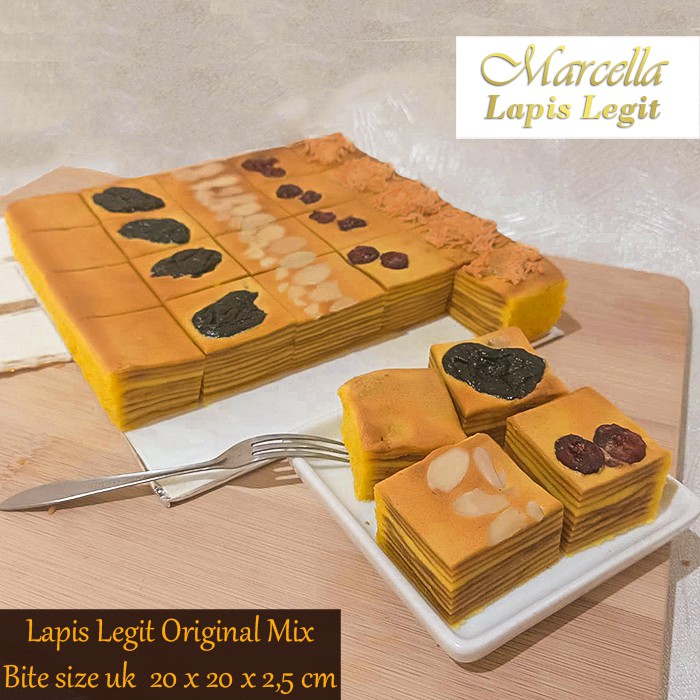 

Kue Lapis MARCELLA LAPIS LEGIT Original 5 Mix Cut Size 20x20x2,5cm