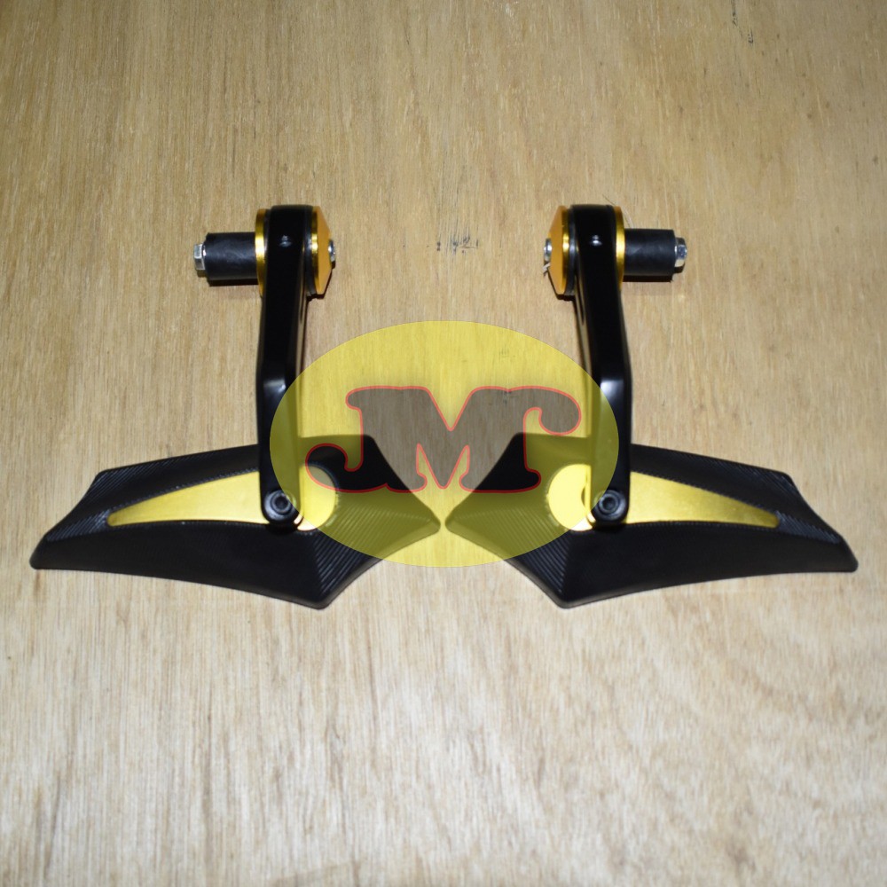 Spion Jalu Motor Motif Batman Plus Baut Variasi Spion Bar End Oval Kaca Bening Dan Datar Dudukan Bau