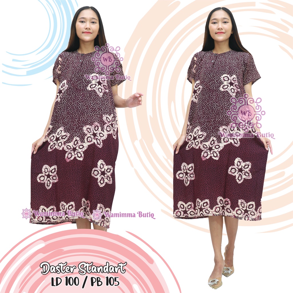 Daster Batik Murah Baju Tidur Batik Murah Adem Nyaman Daster Batik Pekalongan Daster Yukensi-Syk-Ungu