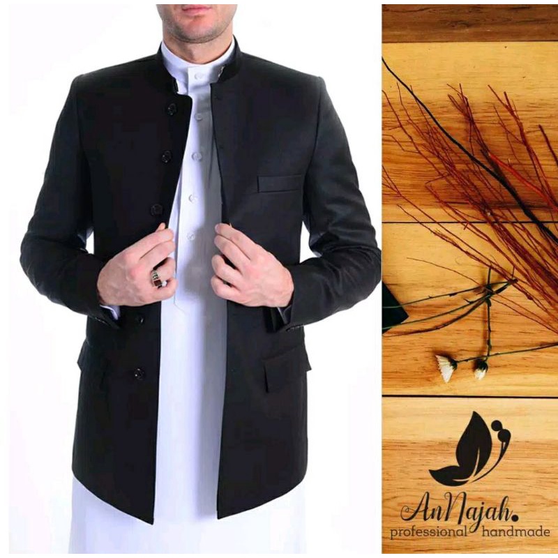 Jual Blazer Drill Jas Outer Aja Tanpa Jubah Gamis Thobe Thawb Saudi Shopee Indonesia