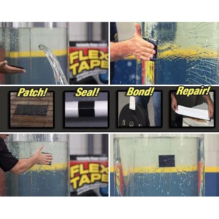 Flex Tape Isolasi ajaib Lakban Anti BOCOR Super Kuat Rubberized anti luber anti tumpah perekat kuat lakban hitam WATERPROOF