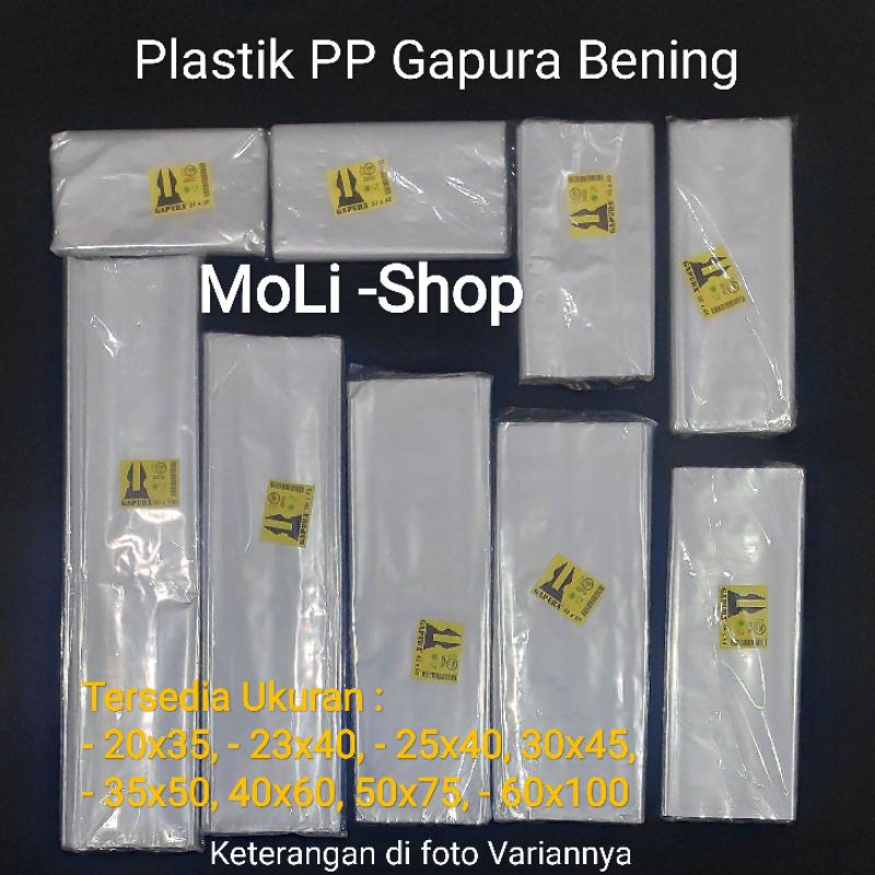 Kantong plastik PP bening (4 bks), Plastik Loundry, Plastik bening