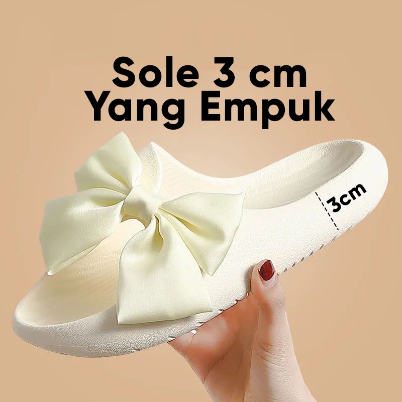 Lazy Bear Sandal Ribbon Slip On /Butterfly Sendal H13 /Sendal Pita Besar /Sandal Jelly Wanita Import / Sandal Rumah / Sendal Santai Korea