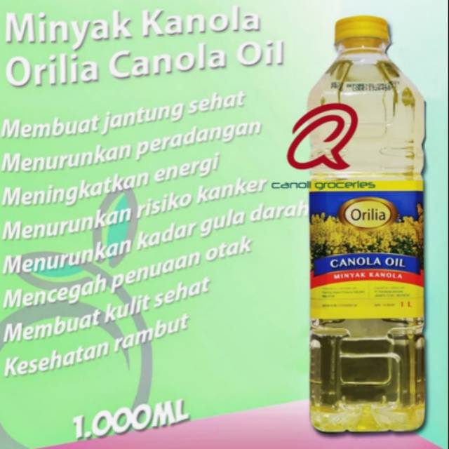 orilia canola oil 1lt / minyak kanola