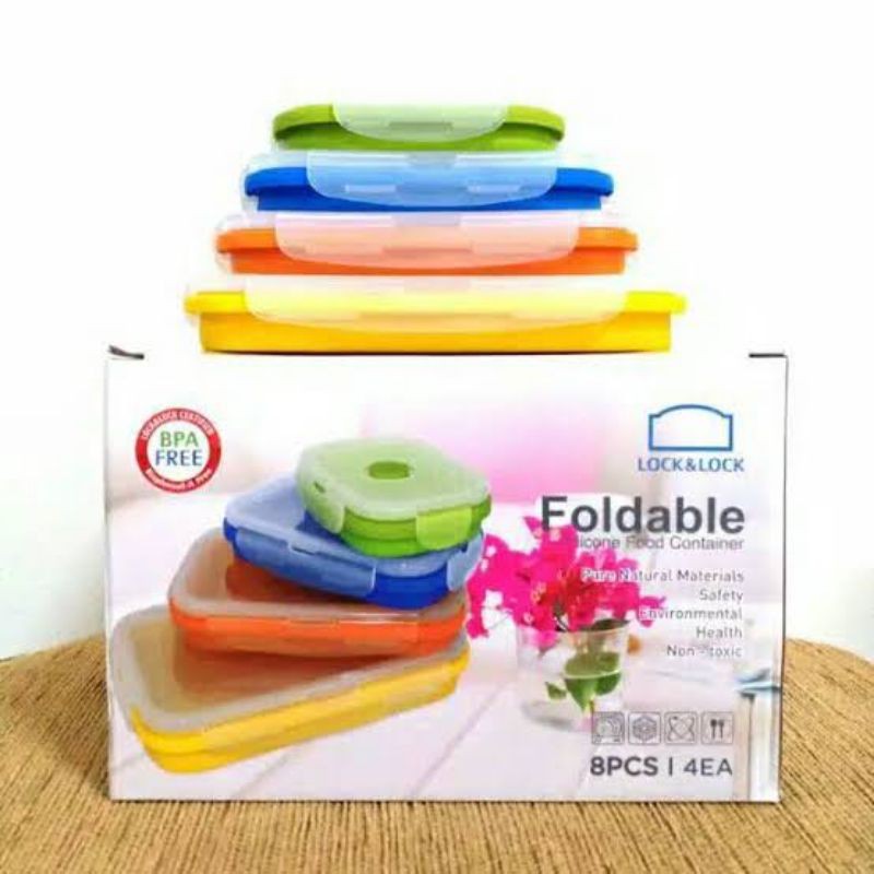 LOCK AND LOCK FOLDABLE SILICONE FOOD CONTAINER ORIGINAL