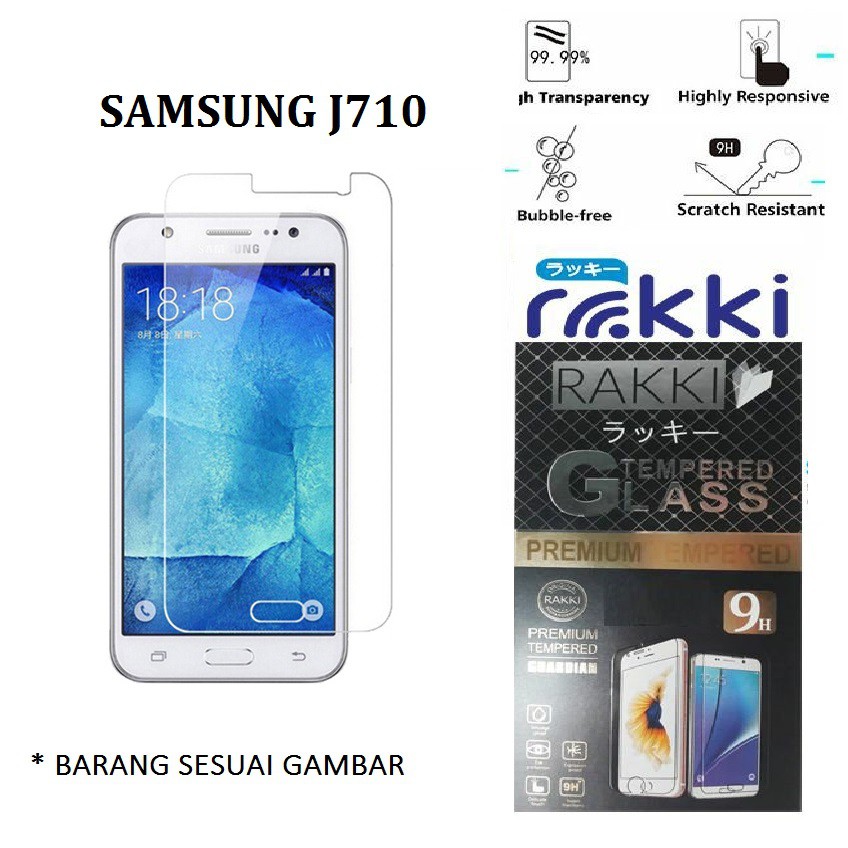 premium quality tempered glass rakki for samsung j710