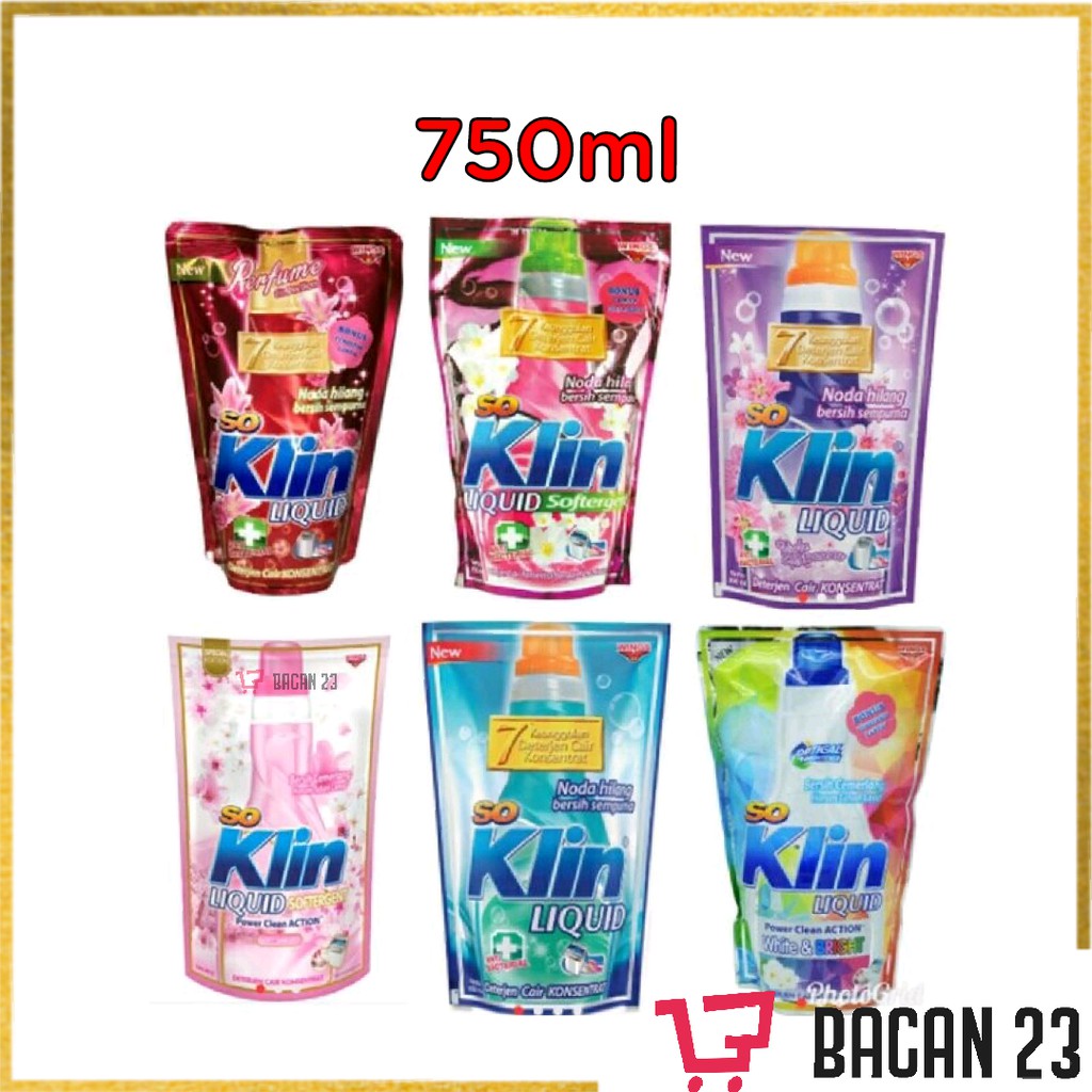 SoKlin Liquid Softener 750ml / Detergen Cair / Bacan 23 - Bacan23
