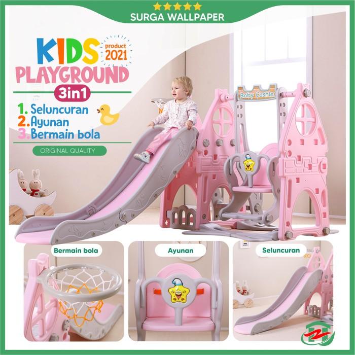 Outbound | Prosotan Anak 3In1 Premium Ayunan Ring Basket Seluncuran Prosotan Anak