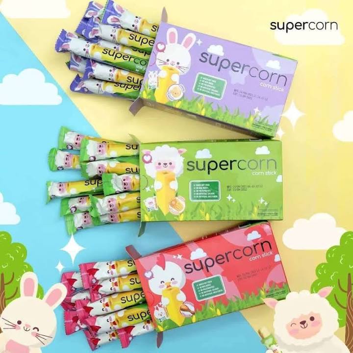 Supercorn Stik Jagung 1box (12 pcs) Snack Cemilan Anak