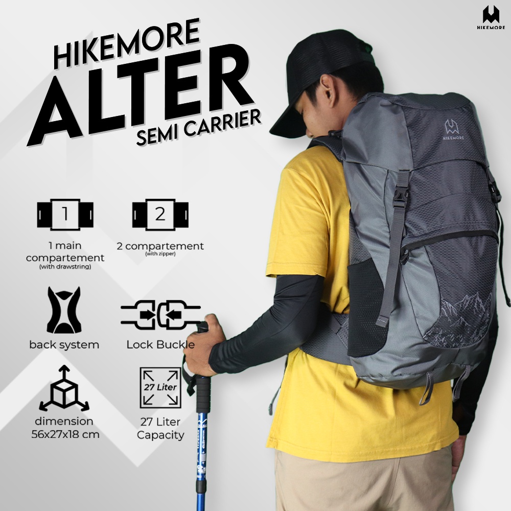 Hikemore Alter Tas Gunung Ransel Semi Carrier 30 Liter Outdoor Original