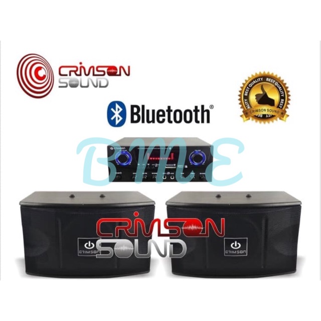 PAKET SPEAKER KARAOKE 8 Inch BLUETOOTH CRIMSON
