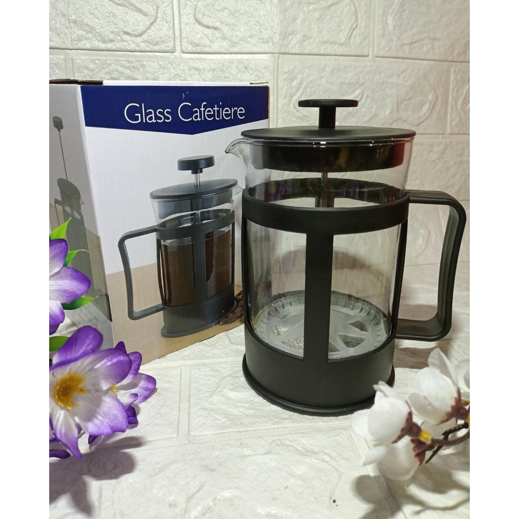 Gelas Pres Ampas Kopi UK Besar 800ml Bahan Kaca / Alat Seduh Kopi / Gelas Pres Ampas