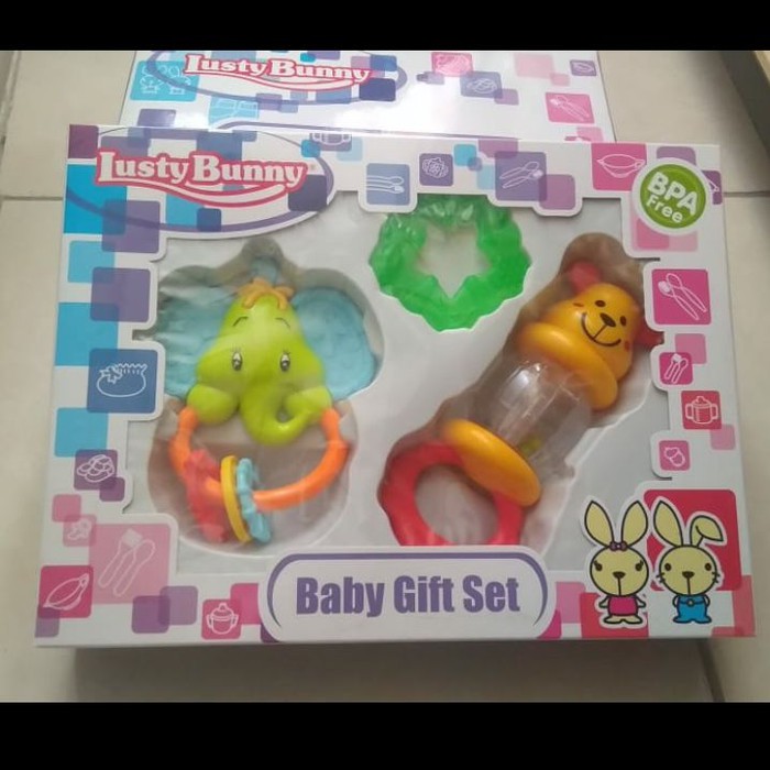 Lusty Bunny Baby Gift Set - Kado Mainan Anak - Set Kado Mainan Bayi