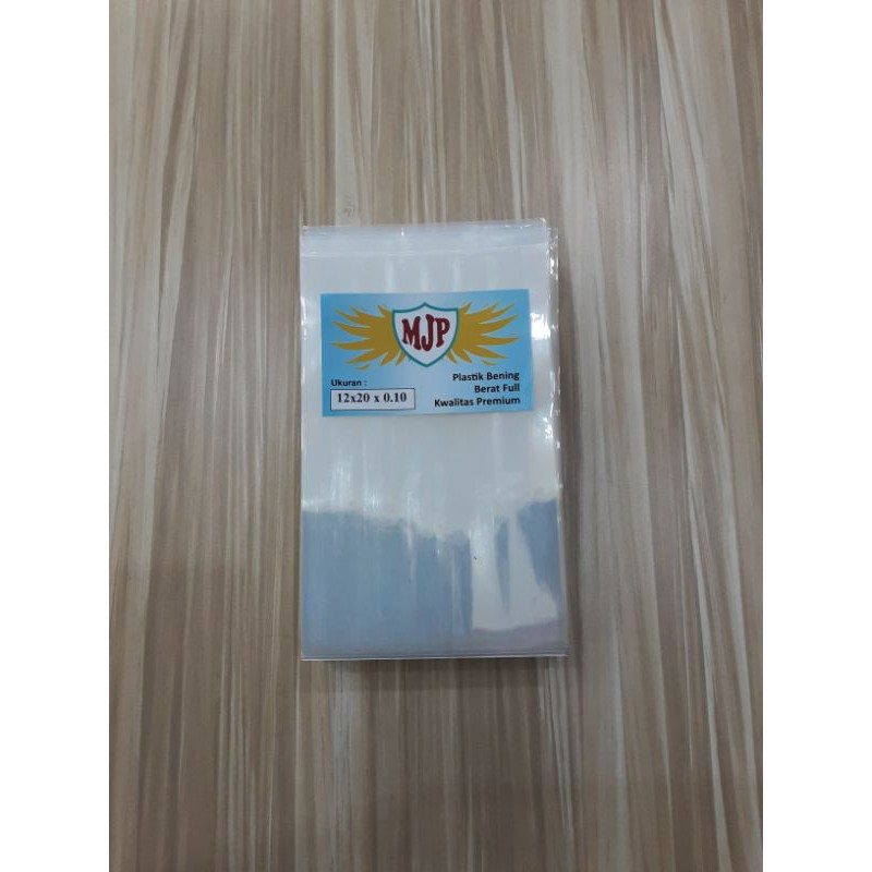 Plastik PP bening MJP Tebal 0.10 uk.12x20  12x 25