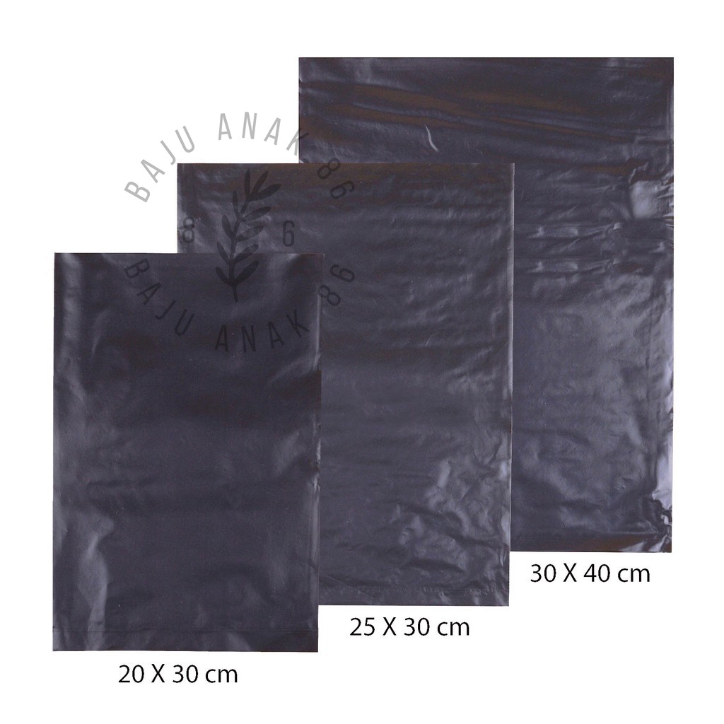 Plastik Packing Onlineshop Hitam Tanpa Plong Murah