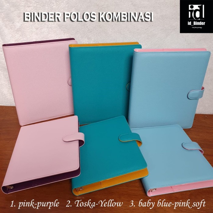 

ORGANIZER-DOCUMENT- BINDER POLOS KOMBINASI 3 WARNA PILIHAN A5 DAN B5 - A5, BABY BLUE-PINK -DOCUMENT-
