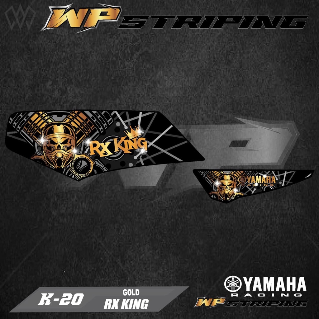 STRIPING RX KING - STIKER VARIASI LIST SKOTLET MOTOR YAMAHA RX KING - K-20