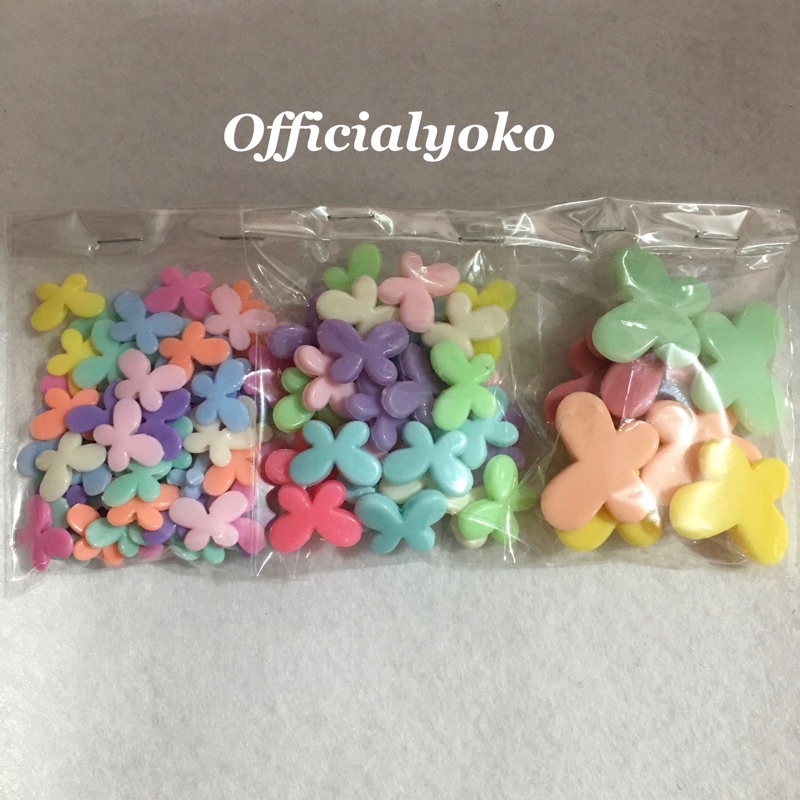 Manik Kupu-Kupu Warna Pastel (15gram)