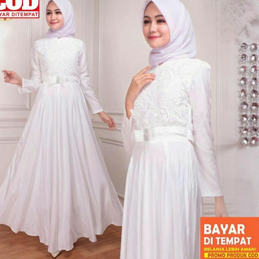 [PROMO YTP68] Gamis Bordir 2021 Gamis Bordir Putih Gamis Bodir Mewah Gamis Bordir Cantik Gamis Lebar