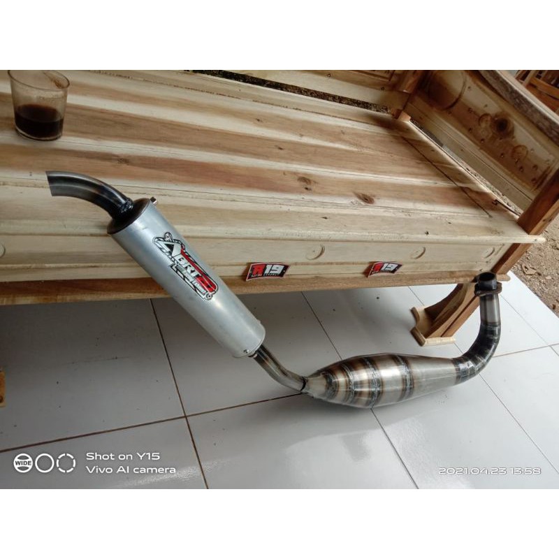 Knalpot satria 2 tak model kolong