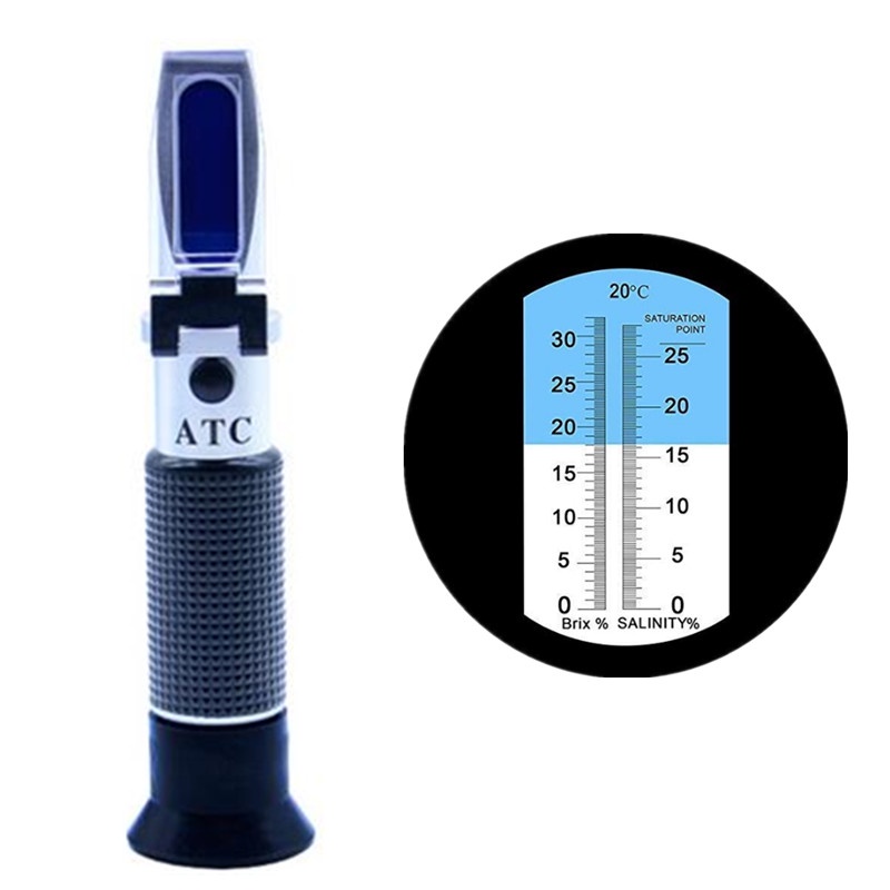 Refractometer 0-32% sugar 0-28% salt Refraktometer Gula Garam- B190033