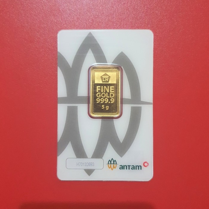 Logam Mulia Antam Emas 5 gram Produksi 2020 (Certicard) Red Mark