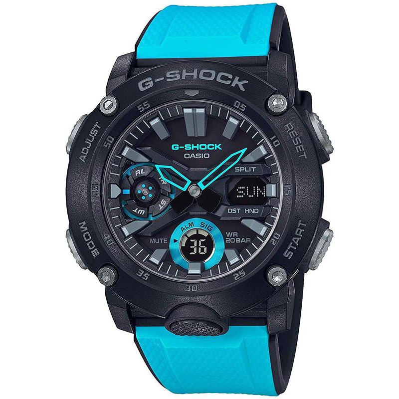 G SHOCK ORIGINAL GA-2000-1A2 / GA 2000 1A2 JAM TANGAN PRIA DIGITAL ANALOG KARET MURAH