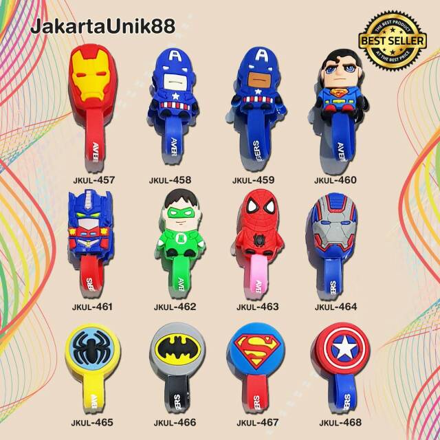 Avangers & Marvel Cord Holder/Klip Kabel/Pengikat Kabel/Cable Winder