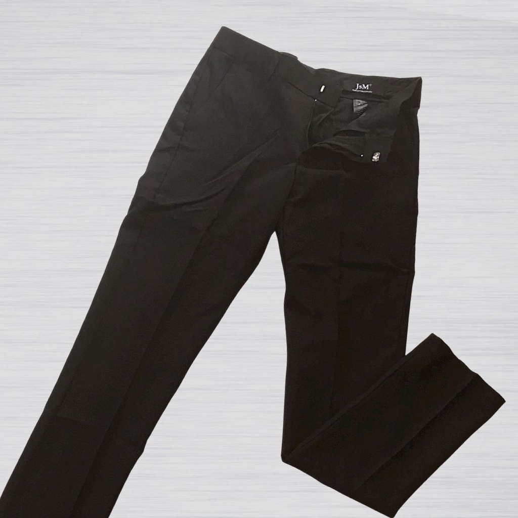 Celana Jas Pria Hitam Slim Fit Original JSM Suit Pants Kantor Formal