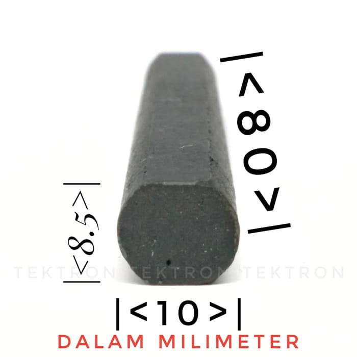 Ferit Batang, Ferrite Antenna Core 10x80mm, 1cm x 8cm, harga /batang