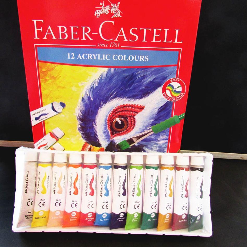 

FABER CASTELL CAT AKRILIK / CAT LUKIS 12 WARNA / ACRYLICS (KODE 7480)