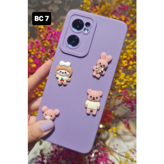 BC Softcase PRO Camera 3D bear cookies A3S A5S A15 A55 A54 A96 F11 pro Reno 7 5G Reno 7 4G