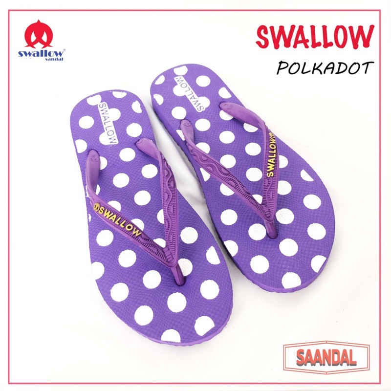 Sandal Jepit Wanita Swallow Polkadot Original (Bisa Eceran)
