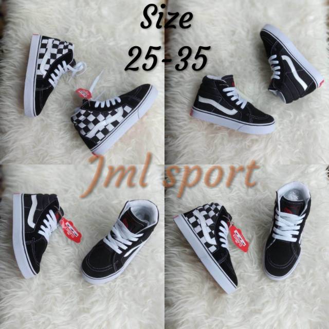 PROMO SEPATU VANS ANAK HIGH // CATUR // HITAM