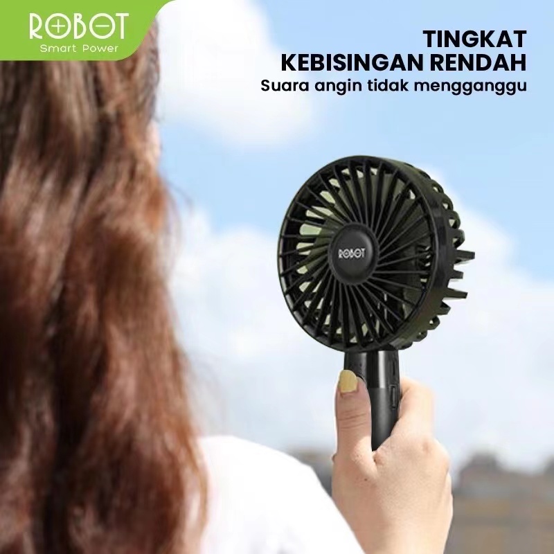 ROBOT RT-BFS1 USB Mini Fan Portable Kipas Angin Genggam 2000mAh 3 Speed - Garansi Resmi 1 Tahun