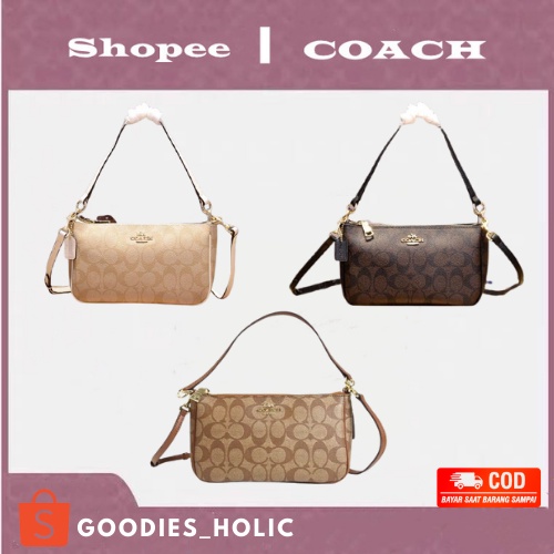 COACH 36674 Bahan Kanvas Wanita Tas Bahu Tas