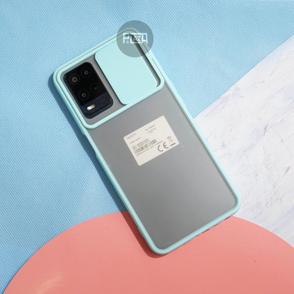 Case Slide Camera Protect For OPPOA15 A74 4G A74 5G RENO 4F RENO 6 4G A1K A3S A5S A53 A54 A52 A71 F5 F7 RENO 5F | CASE SLIDE | CASE PROTECT | CAMERA PROTECT | KAMERA PROTEK | CASE TUTUP | SLIDE CAMERA | CUTE CASE | CASE LUCU | LILAC | MINT | PEACH | BLACK