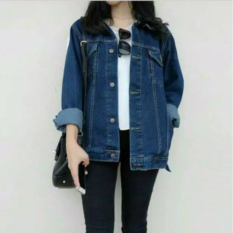 Jaket jeans oversize bio blitz oversize