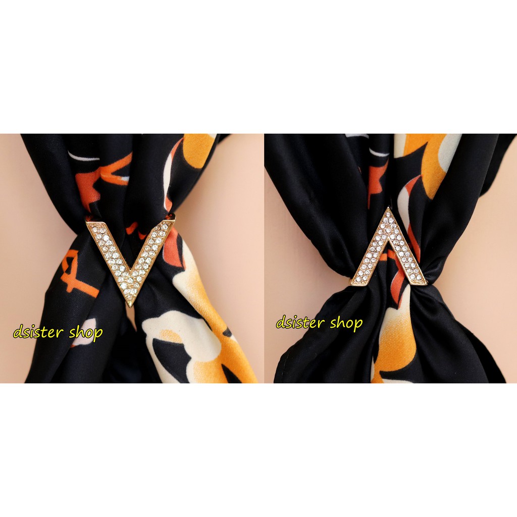 Bros Cincin Ring Aksesories Syal Hijab Bentuk Segitiga Cantik-7