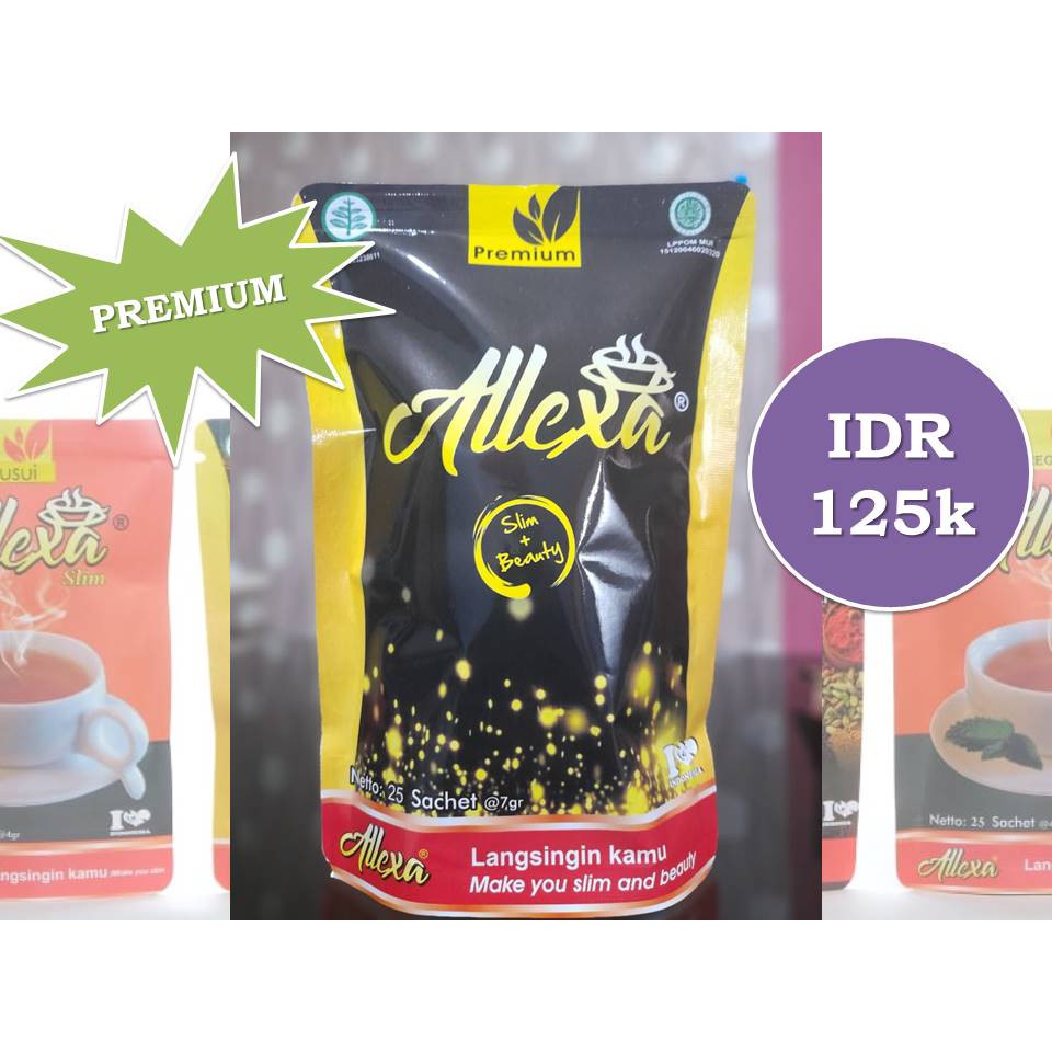 Teh Pelangsing Ampuh, ALLEXA, (100%) ASLI, Teh Pelangsing Badan, Teh Pelangsing Badan Terbaik Dunia,