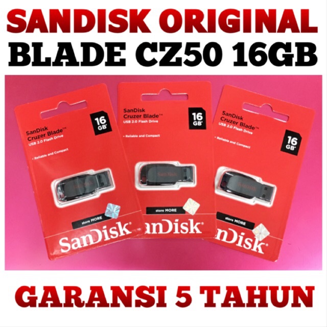 Flash Disk SanDisk Cruzer Blade CZ50 16Gb Original