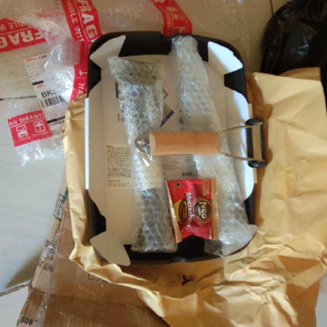 Grilla Wajan Panggang Warna Hitam Ukuran 36x26x5 Cm