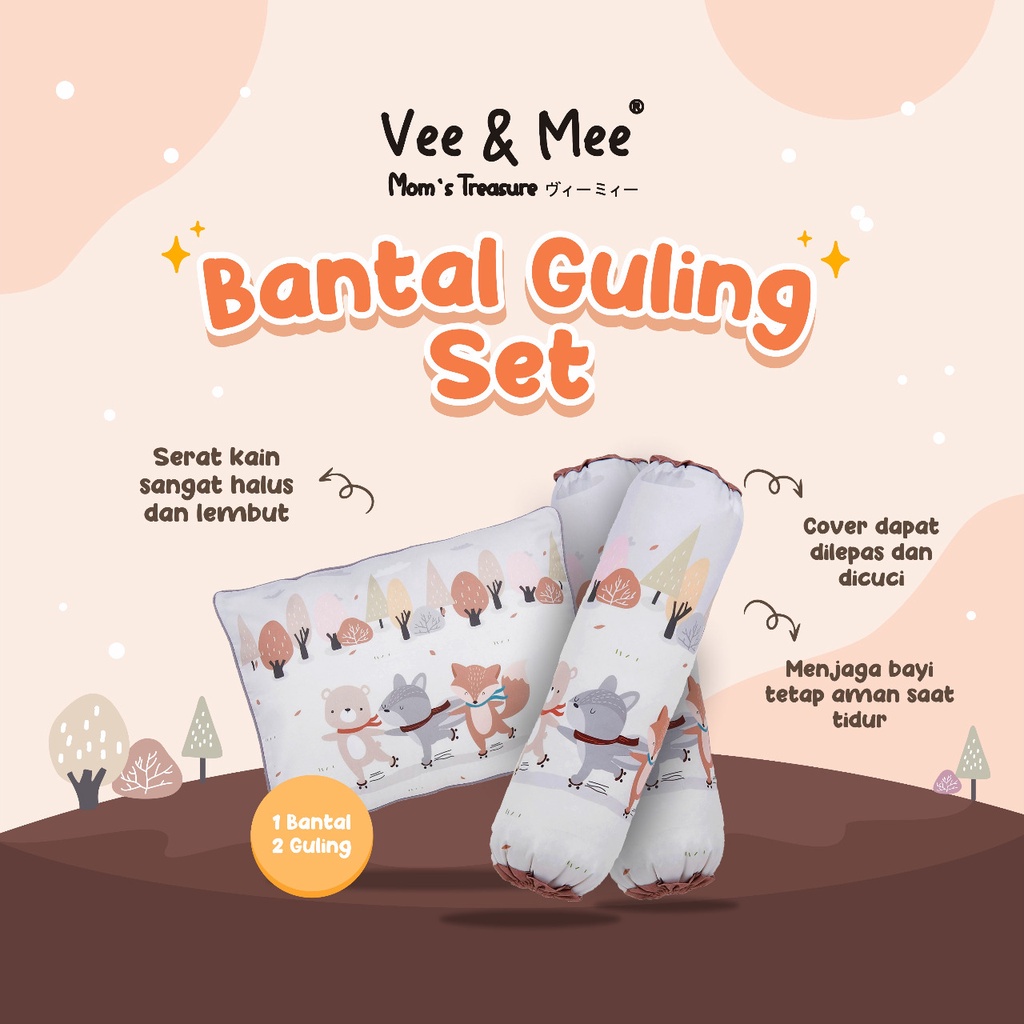 Makassar ! Bantal Guling Set Bayi Vee &amp; Mee