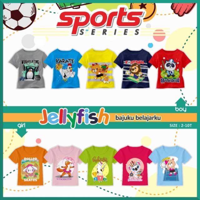 Kaos Jellyfish Anak Laki & Perempuan