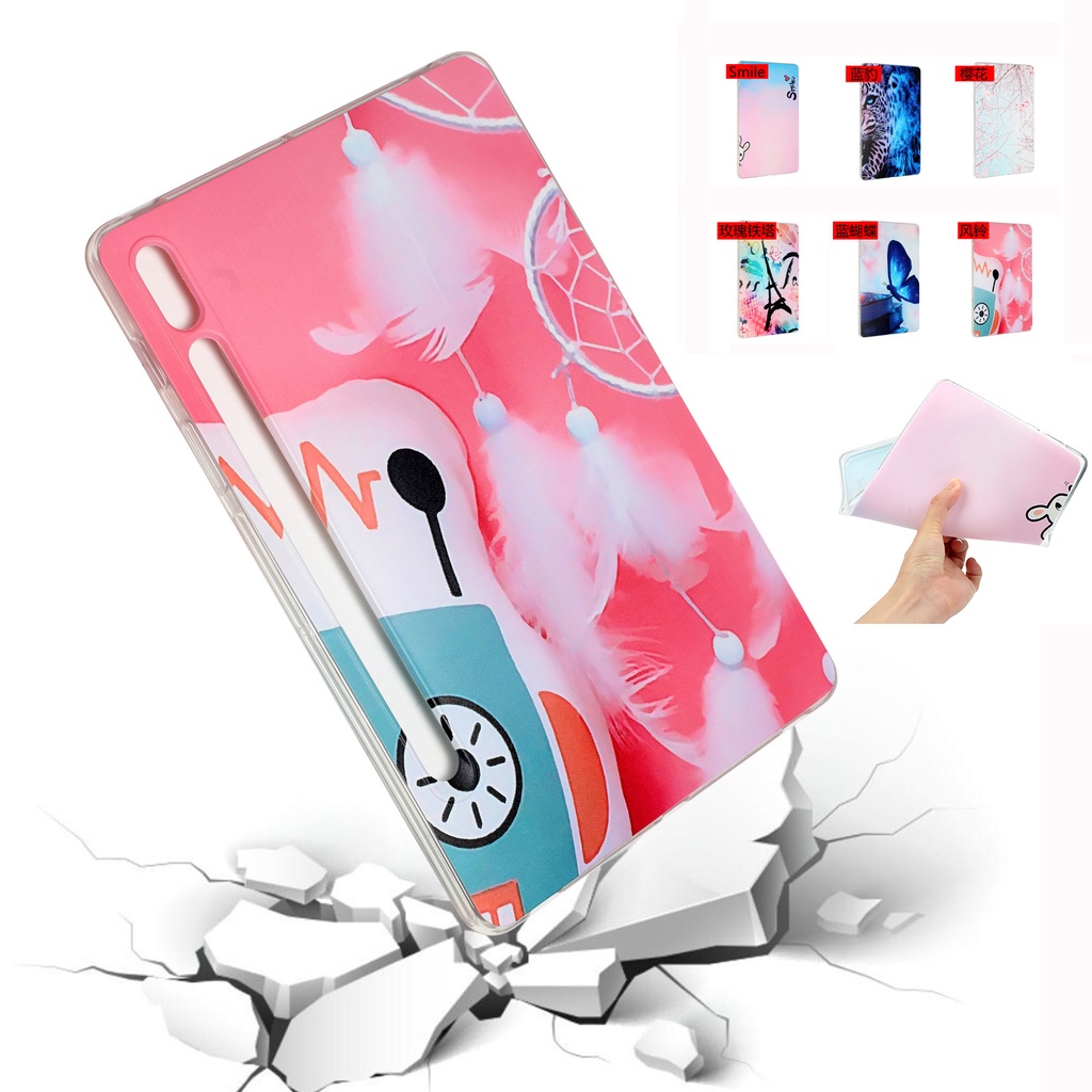 For Samsung Galaxy Tab S7 FE S8 Plus S8+ S7+ 12.4&quot; SM-X800 SM-X806 SM-T730 SM-T733 SM-T736B SM-T970 SM-T976B Fashion Tablet Protection Cover Painted Pattern Soft TPU Case